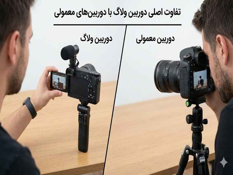 تفاوت اصلی دوربین ولاگ با دوربین‌های معمولی